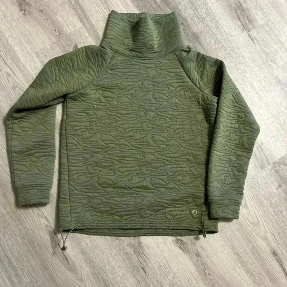 The American Outdoorsman Deep Lichen Green Mock Neck Pullover Sweater